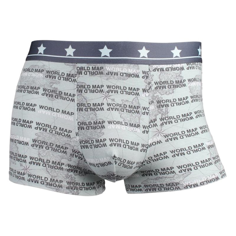 Men's Underwear Cotton Boxer Loose Comfortable Breathable Korean Style Fashionable Men's Mid-Waist Sexy Printed Boxer Shorts
