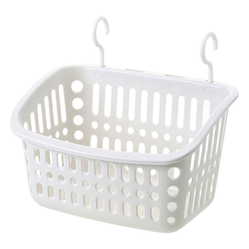 Dormitory Finishing Plastic Storage Basket Kitchen Fruit and Vegetable Hanging Basket Bathroom Wash Multifunctional Stackable Hanging Hook Basket