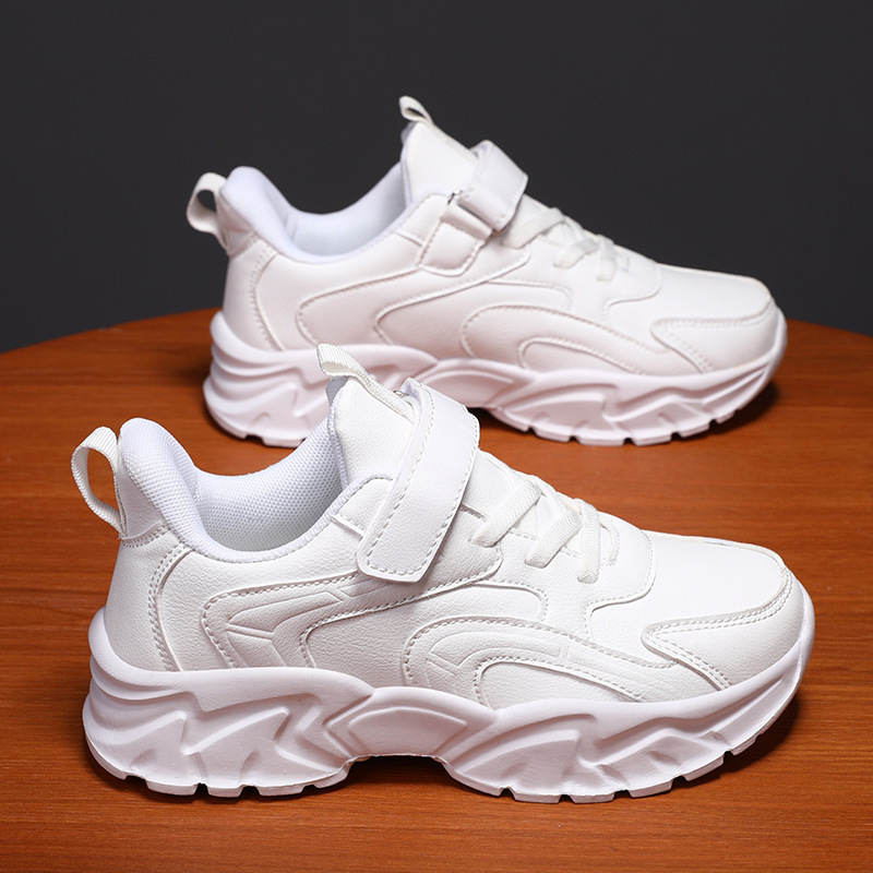 Cross-border Hot Sale Children's Shoes Children's White Shoes Boys Mesh Breathable sneaker School Performance Girls Running Shoes