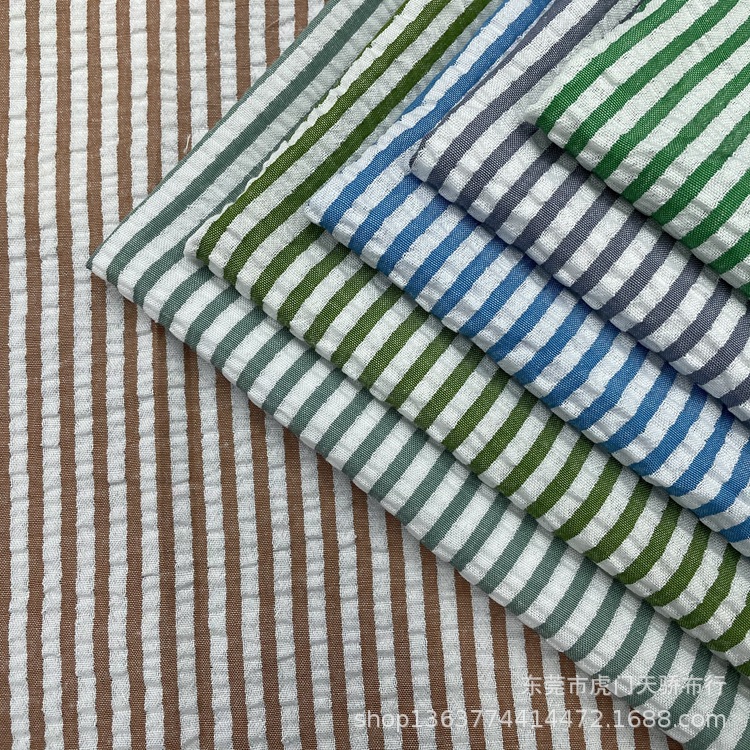 in stock woven polyester foam yarn-dyed stripe spacing 0.3cm woven polyester cotton 0.3cm bubble strip