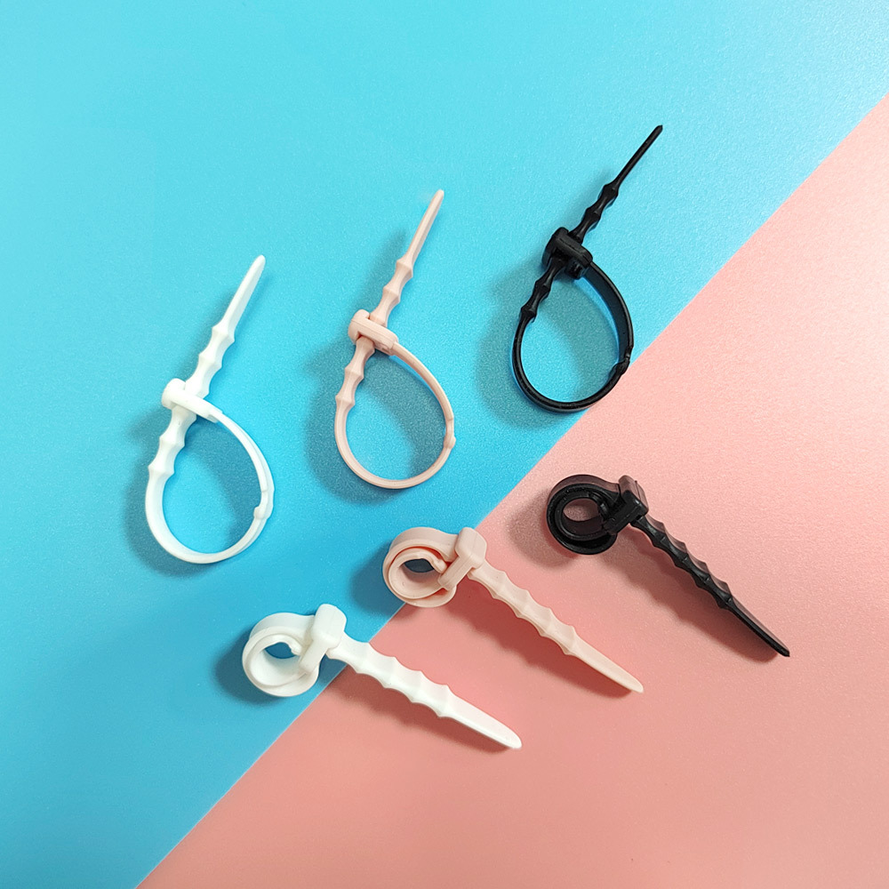 Picture of 180mm Extended Silicone Cable Tie Organizer, Earphone Data Cable Storage Silicone Strap, Extended Version
