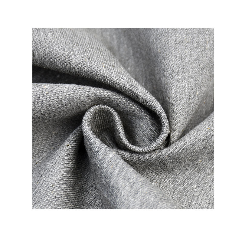 Pure cotton stretch twill hemp gray fabric fashion flower gray two-color effect work clothes casual wear hat fabric