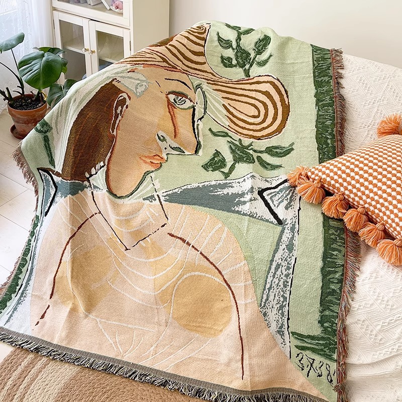 RV blanket outdoor style decorative blanket sofa blanket travel homestay camping picnic set tapestry factory wholesale