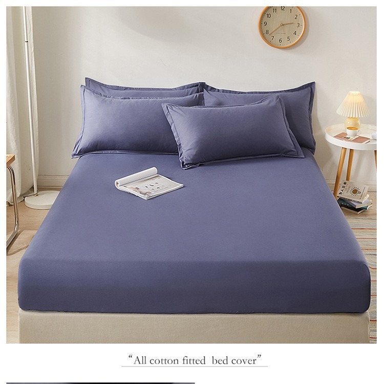 Picture of Cotton Mattress Cover Non-Slip Fixed Bed Cover Single-Piece Bed Sheet Bedspread Simmons Protective Cover Height Mattress Cover