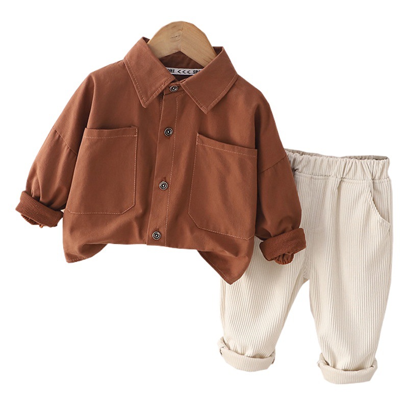 Children's Clothing Boy's suit Spring and Autumn 2023 Autumn New Children's Autumn Clothing Two-Piece Baby's Western Style Clothes for Hair