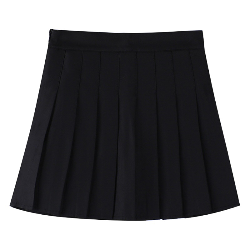 Grey High Waist Pleated Skirt Women's Spring and Autumn Summer 2023 New Anti-Light Slimming Student Skirt JK Half-length Skirt