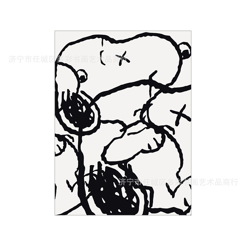 Picture of Snoopy Cartoon Children's Room Decorative Painting ins Style Nordic Style Living Room Dining Room Bedroom Cute Hanging Painting Set Table Core