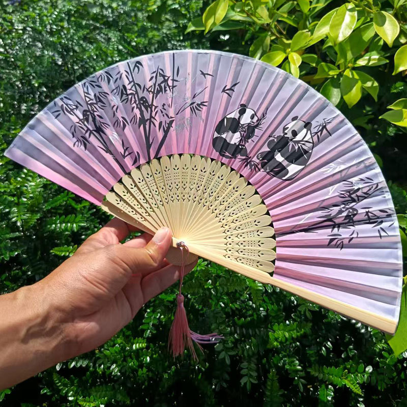 Picture of Folding Fan Bamboo Ancient Fan Student Girl Chinese Style Small Fan Scenic Spot Export Wholesale Retail Gift Decorative Fan