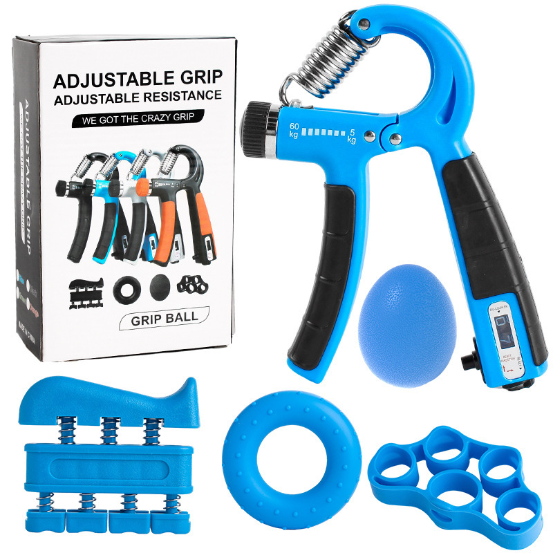 Picture of Adjustable Grip Strength Set, Hand Trainer, Grip Ring, Finger Exerciser, Combination Fitness Supplies, Five-Piece Set