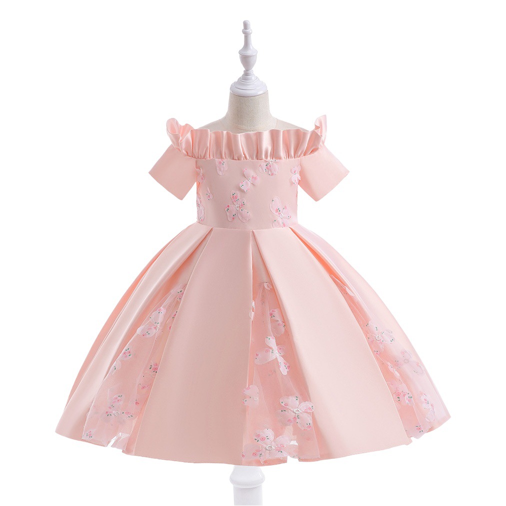 Children's dress flower girl wedding little girl birthday princess dress wedding host girl's dress piano performance dress