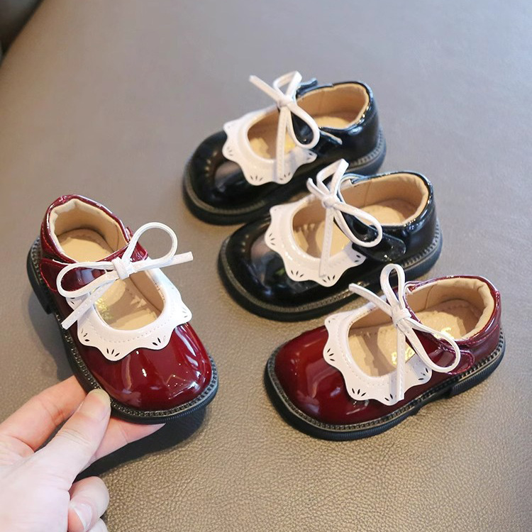Female Baby Shoes One Year Old Spring and Autumn Children's Princess Shoes Baby Leather Shoes Breathable Non-slip Soft Bottom Toddler Shoes