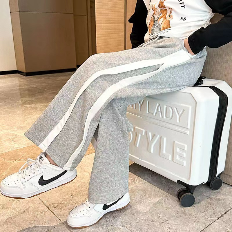 Picture of 2023 Spring and Autumn New girls' pants children's wide-leg pants casual straight pants girls' Four Seasons trendy casual pants