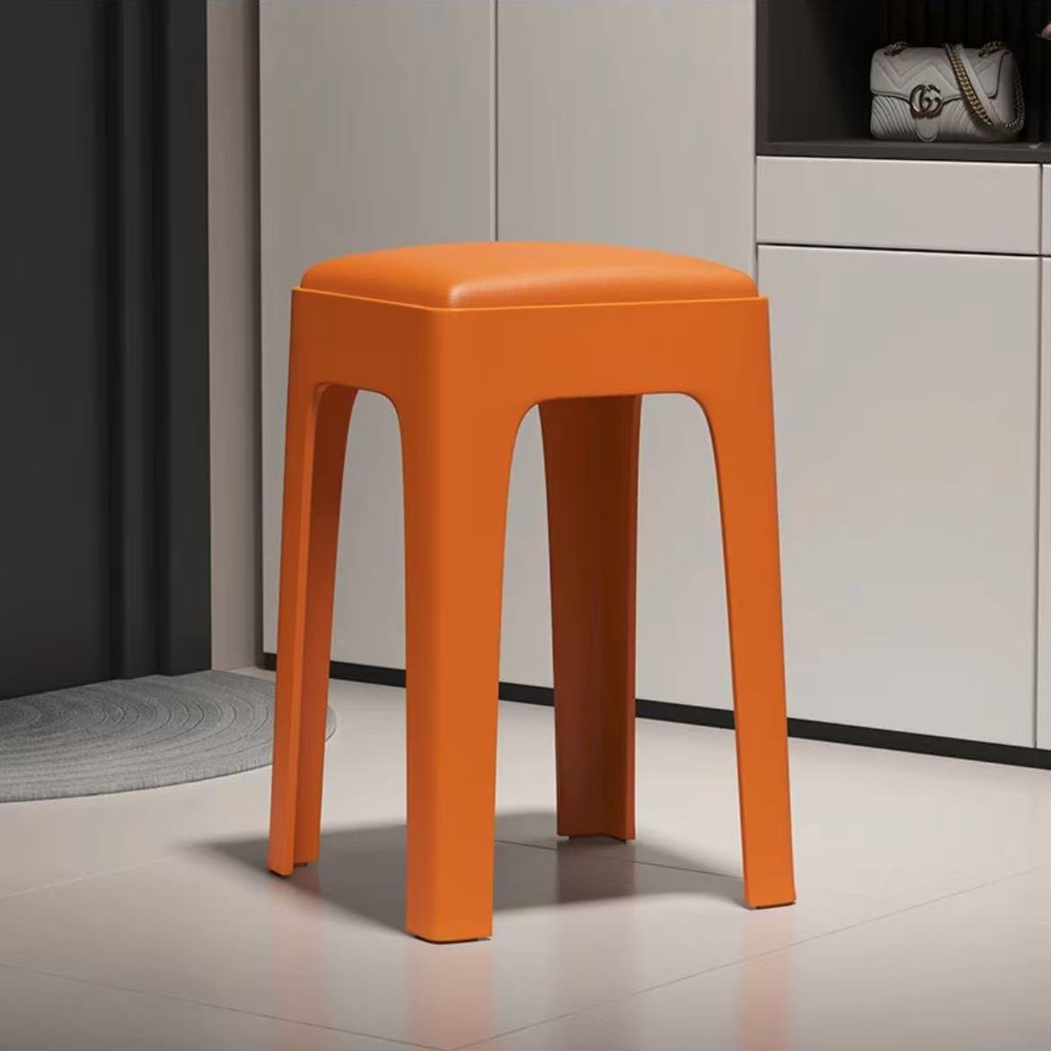 Picture of Plastic Stool Household Thickened Stackable Square Bench Modern Simple Sturdy Durable Dining Table Stool Spare High Chair
