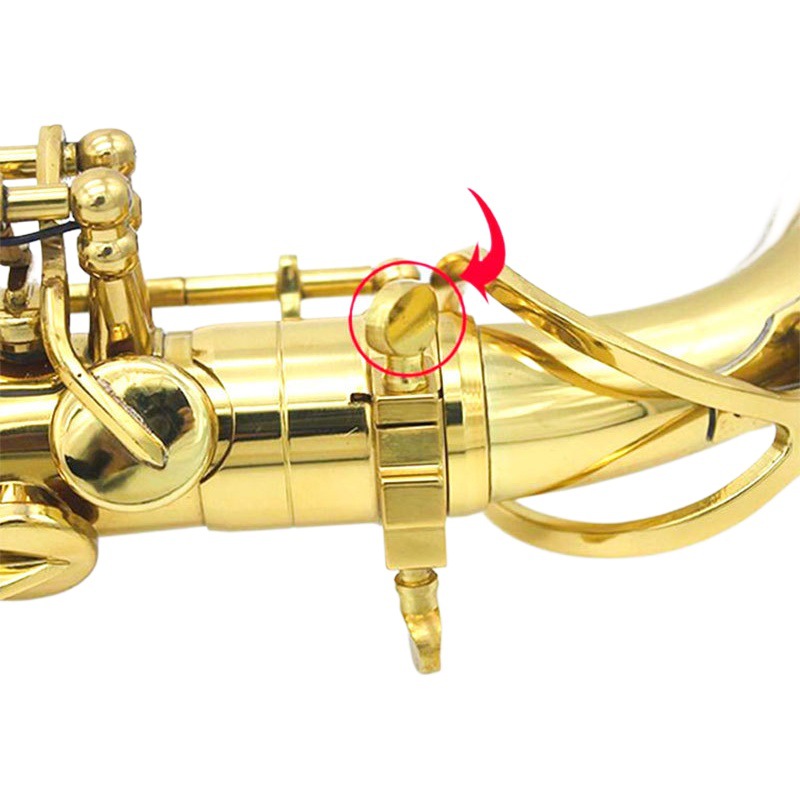 Picture of Alto treble tenor saxophone neck tube neck nozzle tube bent neck tube fixing screw saxophone screw