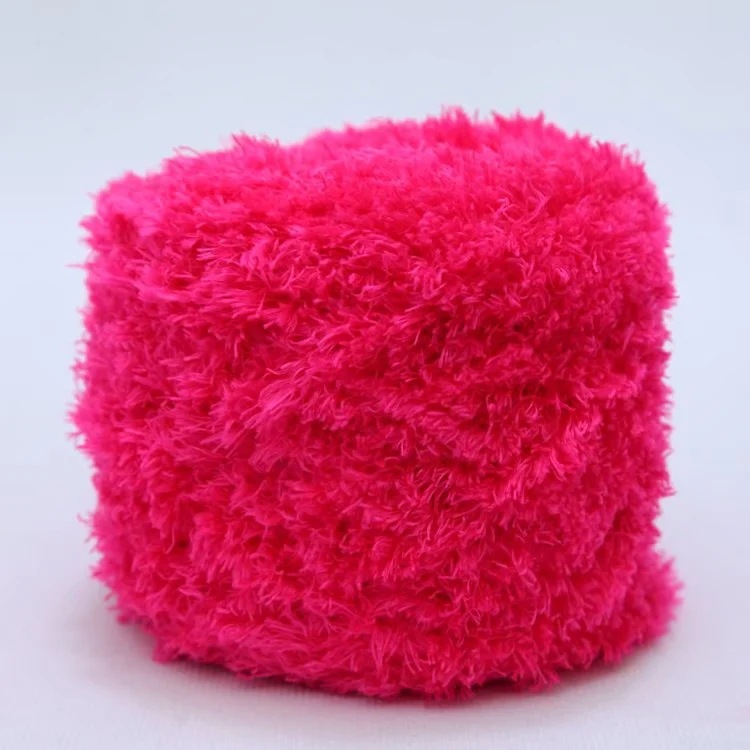 Picture of Crystal Coral Velvet Thick Thread Imitation Fur Scarf Hat Baby Baby Thread Hand-Knitted Wool Ball