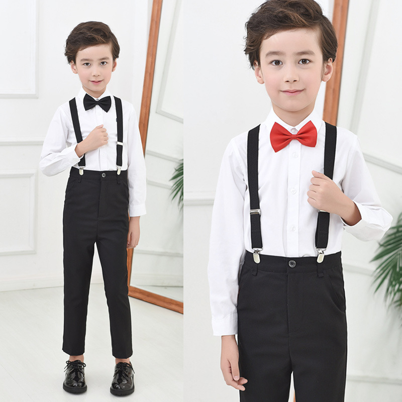 Picture of Children's Trousers Boys Black Suit Pants for Middle and Large Children and Primary School Pants White Trousers dark blue School Uniform Pants