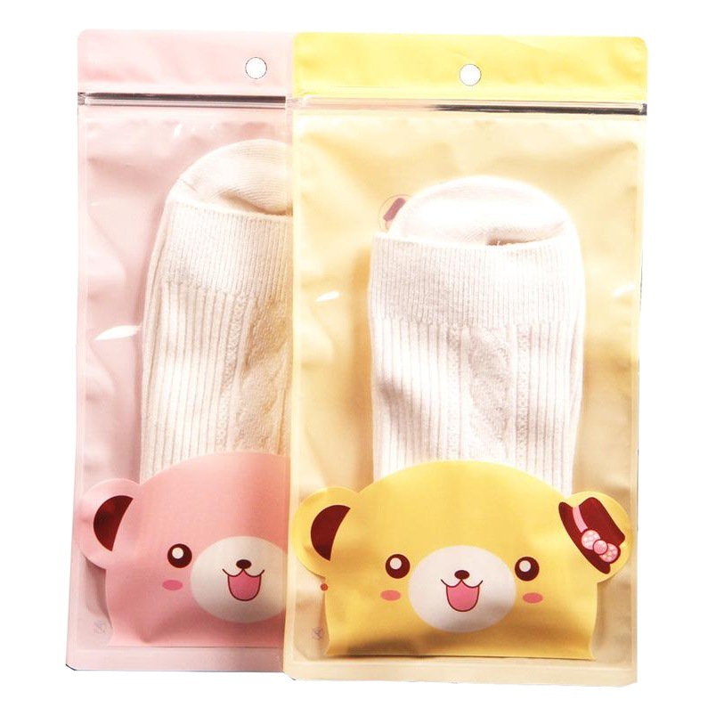 Children's socks packaging bag baby socks pants saliva towel boat Socks self-sealing inner stockings rubber band transparent spot