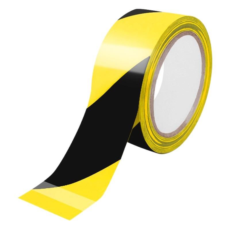 33m Black and Yellow Pvc Warning Tape Wholesale Floor Safety Floor Tape Signage Marking Zebra Tape