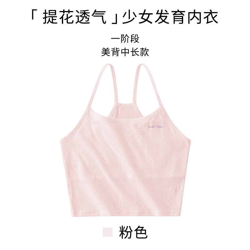 Picture of Girls' developmental teenage bra without steel ring tube top wholesale girls puberty vest students underwear girls