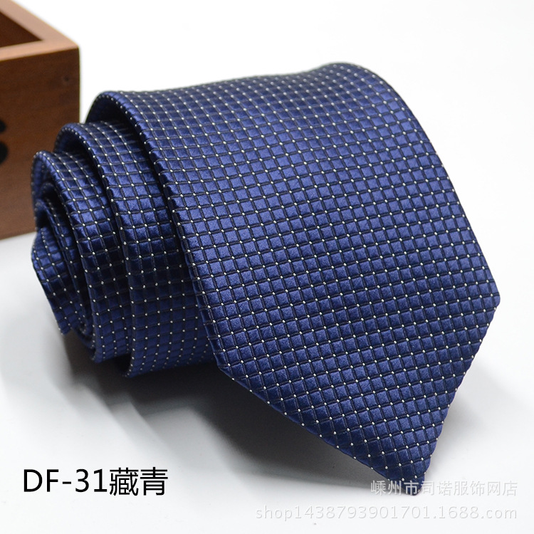 Picture of Tie business formal men's tie polyester yarn Arrow 8cm business tie