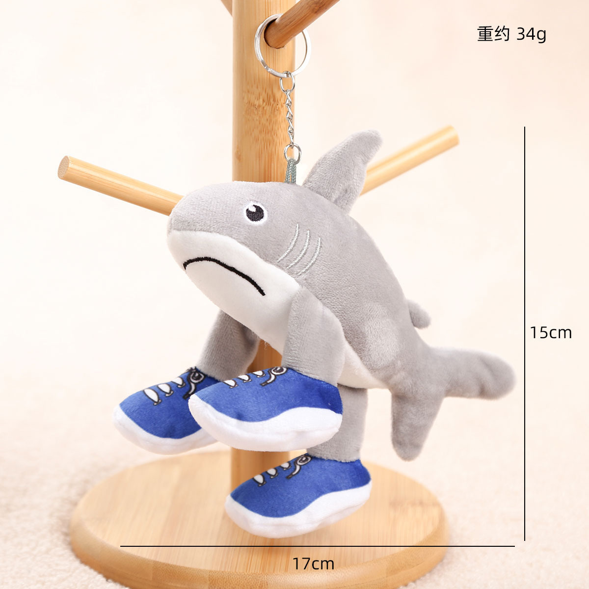 Picture of Ai Shan Hai Jing Tungtung Tungsahur Cross-Border Doll Toy Wooden Stick Plush Keychain Small Pendant