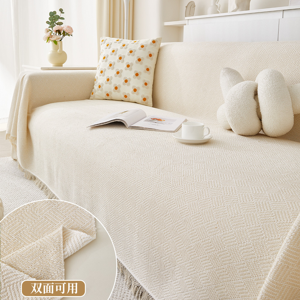 Picture of Nordic Ins Style Sofa Towel Full-cover Cloth One-piece Sofa Cushion Camping Blanket Full-cover Universal Cover Towel Sofa Cover