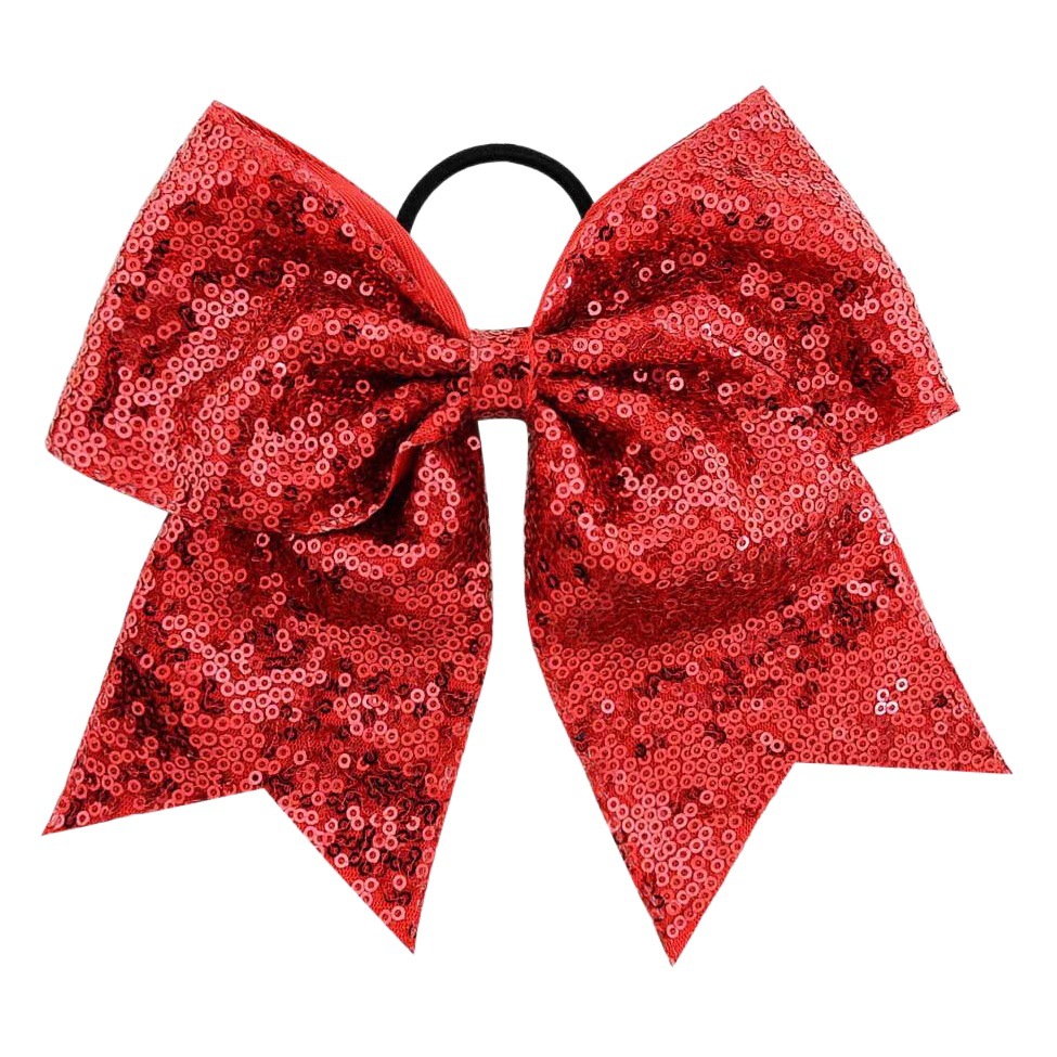 8 Inch Amazon Hot Sale Hair Ring Sequins Ribbon Dovetail Bow Hair Ring Headline Kids Leather Ring 888