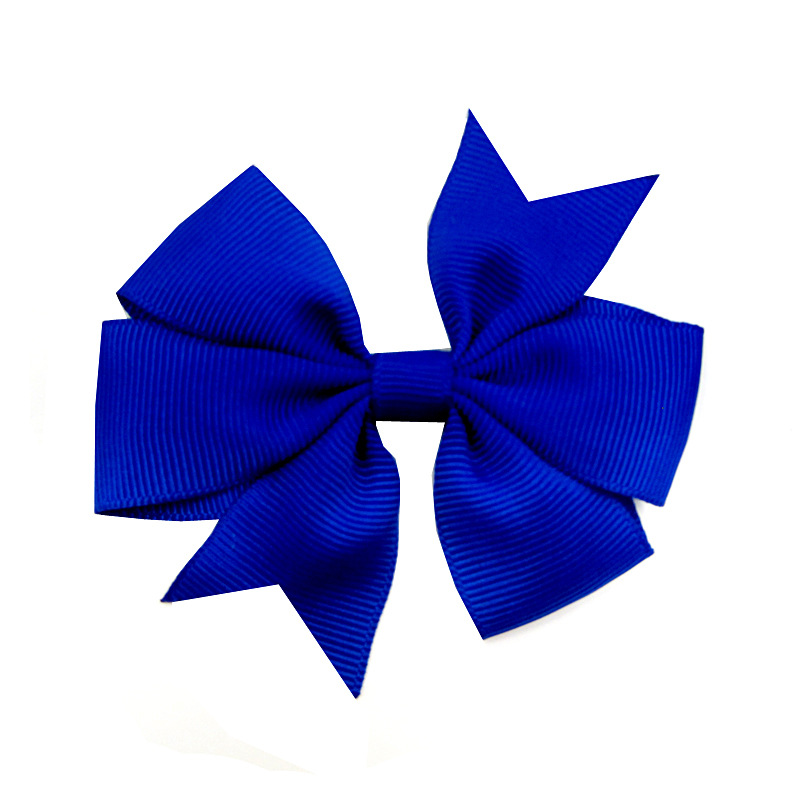 Picture of European and American New Kidsren's Hairpins 8cm Swallowtail Bow Hairpin V-Shaped Ribbed with Bow Hair Accessories Head Flower