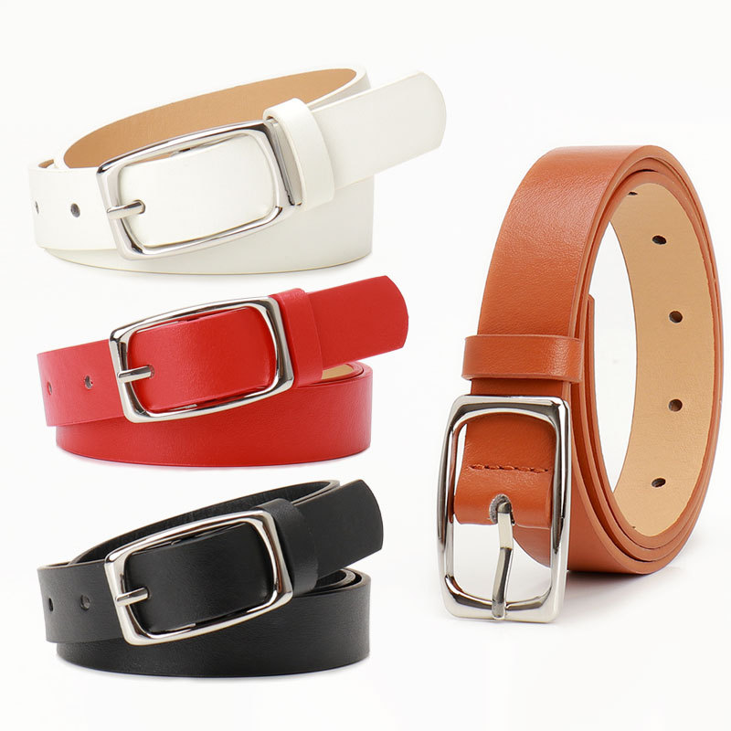 New simple high-end sense Korean women's belt fashion trend all-match pin buckle jeans with belt women's wholesale