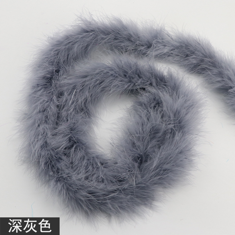 Picture of Tops wholesale Turkey plush plush feather diy1 2 M 16G performance stage decoration feather strip