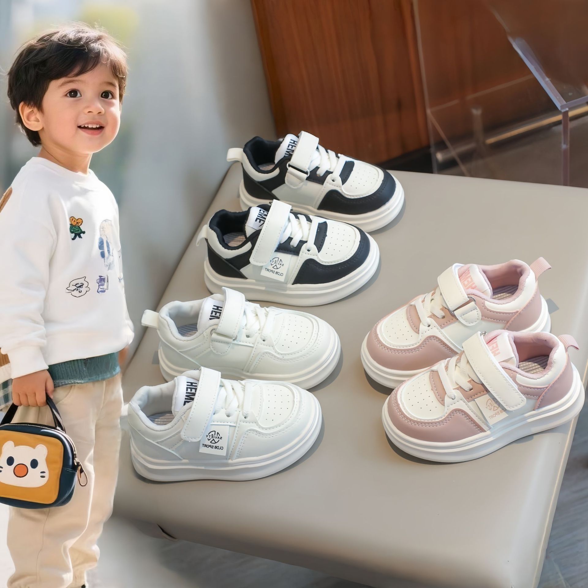 Children's Sneakers, Sports Shoes, 2025 Autum New Style, Boys, Girls, Baby Kindergarten Shoes, White Shoes, Toddler Shoes