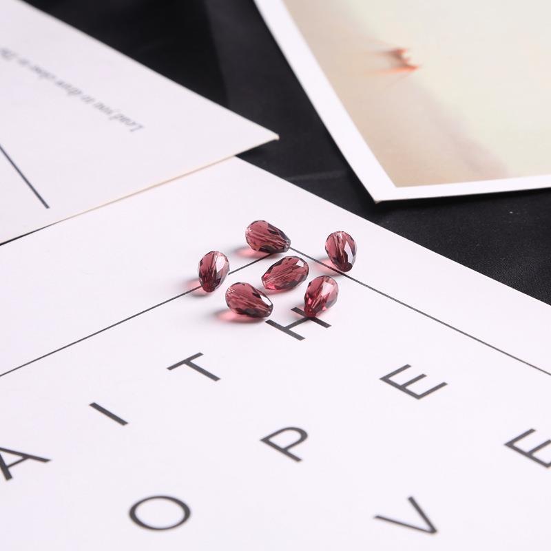 Picture of Drop-shaped glass crystal beads DIY handmade beaded bracelet earrings making materials cross-border a generation of hair