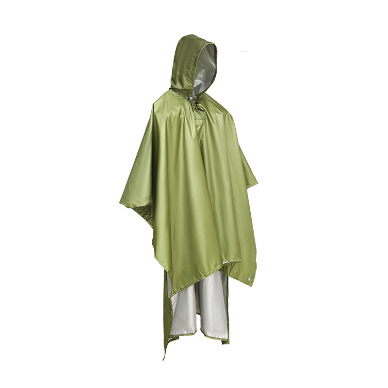 Picture of Cross-border Outdoor Three-in-one One-piece Raincoat Hiking Windproof Rainproof Riding Poncho Multifunctional Floor Cloth Delivery Storage Bag