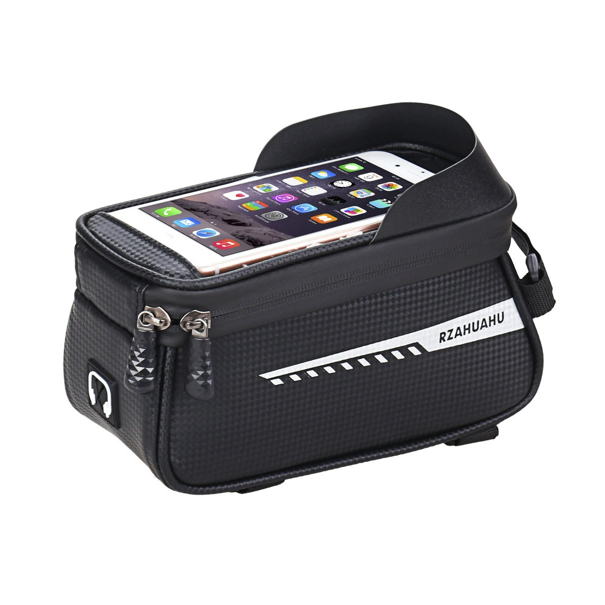 RZAHUAHU Bicycle Front Beam Bag Upper Tube Bag Mountain Bike Bag Large Capacity Mobile Phone Bag Cycling Equipment