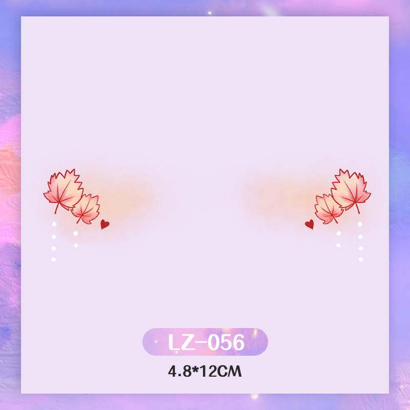 Picture of New Year's Day girl cute face makeup New year new year Creative face stickers love blush cute makeup stickers tattoo stickers