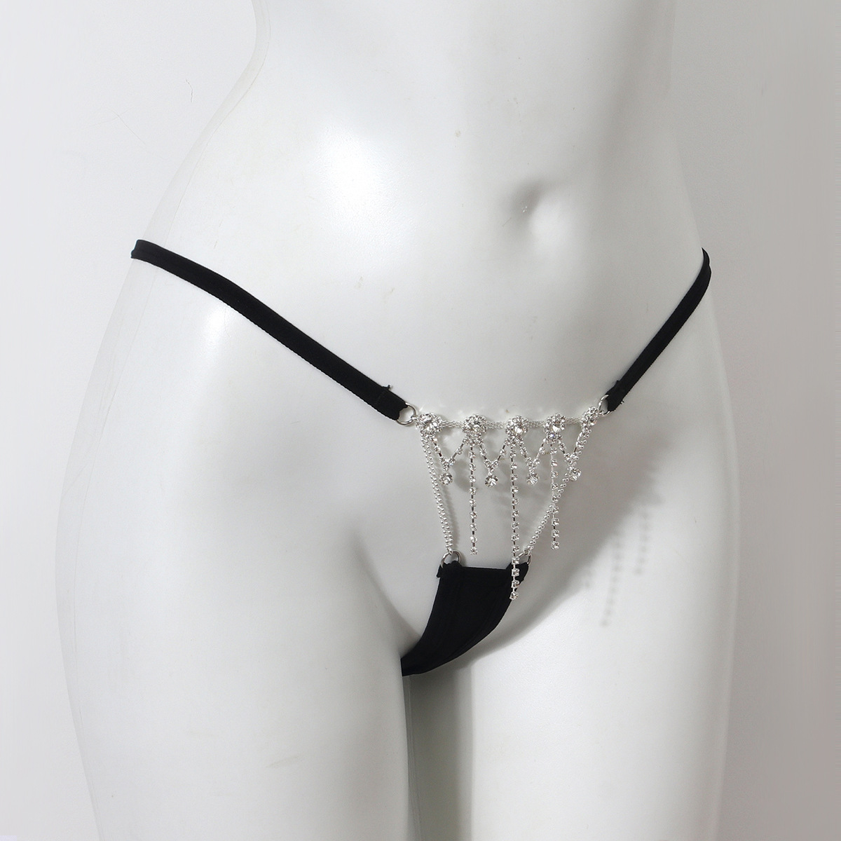 Europe and the United States cross-border new flash diamond tassel underwear chain women's nightclub personality sexy body chain fun thong chain