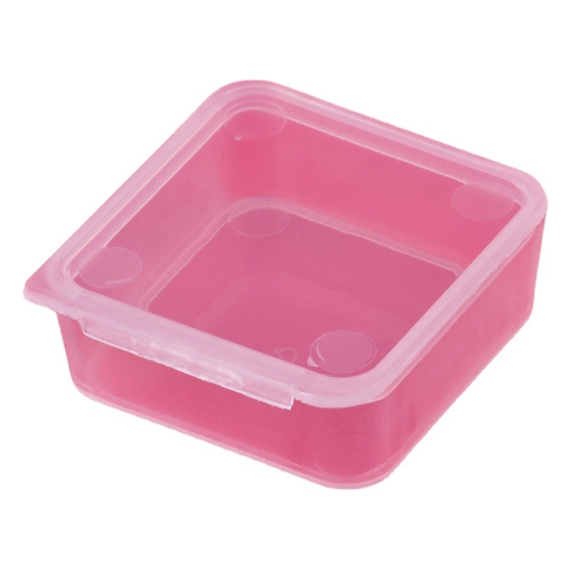 Spot wholesale square plastic box small products transparent PP packaging box conjoined flip parts storage box