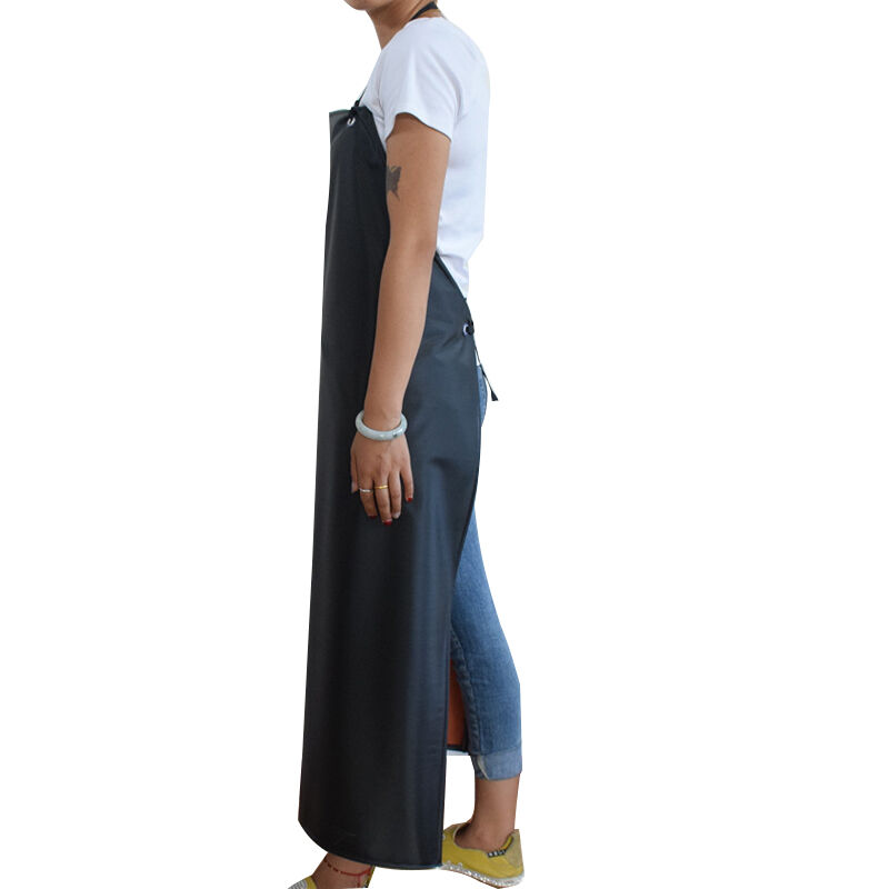 Picture of Aquatic double-layer waterproof oil-proof anti-fouling apron universal acid and alkali-resistant oil-resistant extra thick PVC sleeveless leather