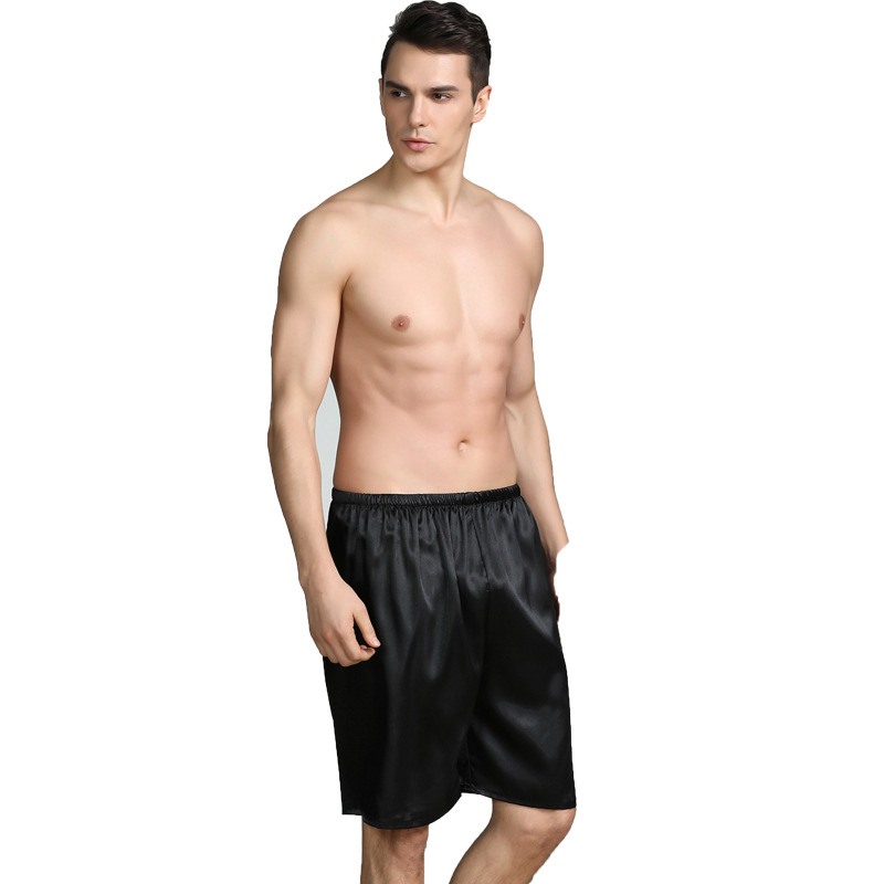 Picture of Cross-Border Summer Men's Pajamas, Silk Shorts, Ice Silk Pajamas, Home Pajamas, Men's Summer Single Pants, Simple Home Clothes