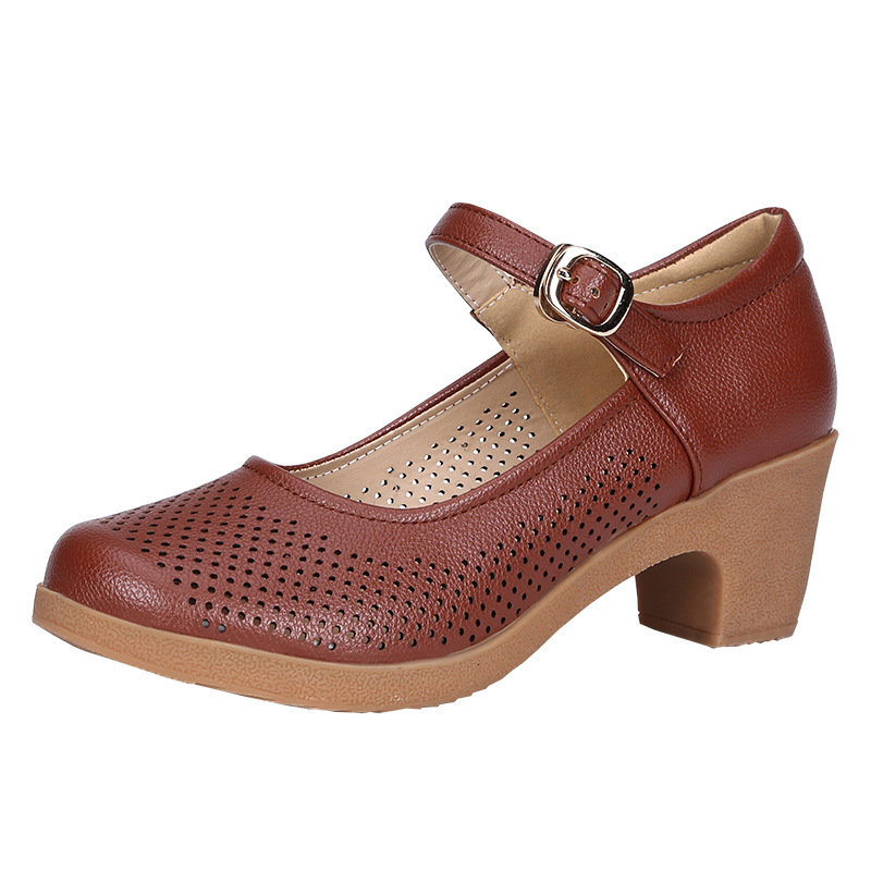 Picture of 2025 Thick Heel Dance Shoes Women's Shoes European and American sneaker Dance Shoes Soft Sole Square Dance Shoes Single Shoes Sandals High Heels