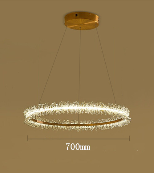 Picture of Crystal Chandelier Living Room Main Light High-End Accessible Luxury Simple Modern Ring Restaurant Lighting Zhongshan Chandelier