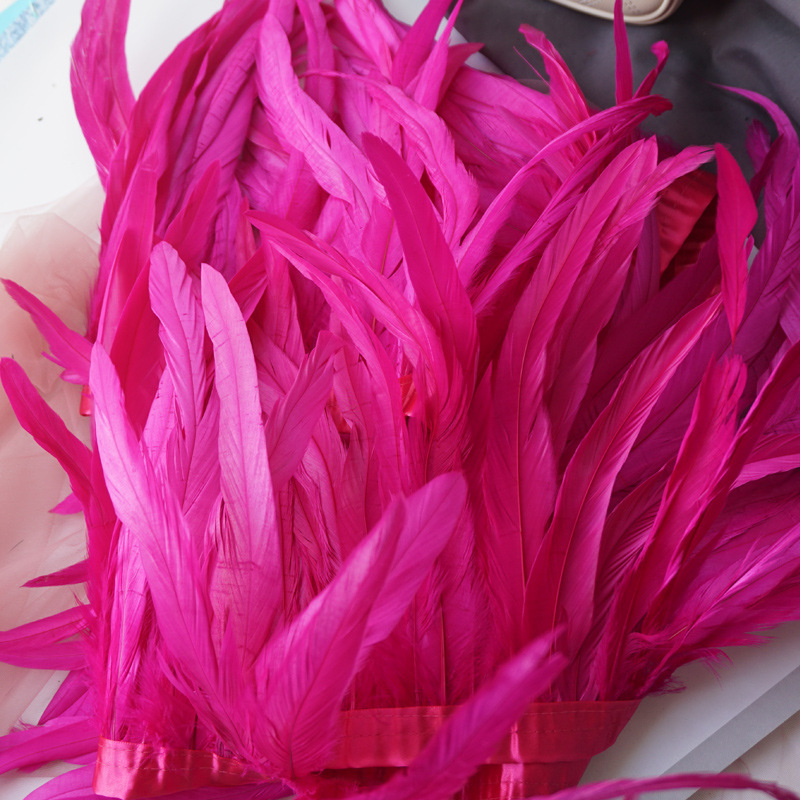 Picture of 2 m/bar cock tail cloth edge feather cloth strip performance clothing skirt cloth belt shawl feather decoration clothing accessories