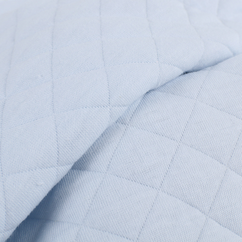 Picture of 2cm diamond lattice jacquard air layer knitted air layer quilted fabric autumn and winter baby cotton clothes pajamas fabric