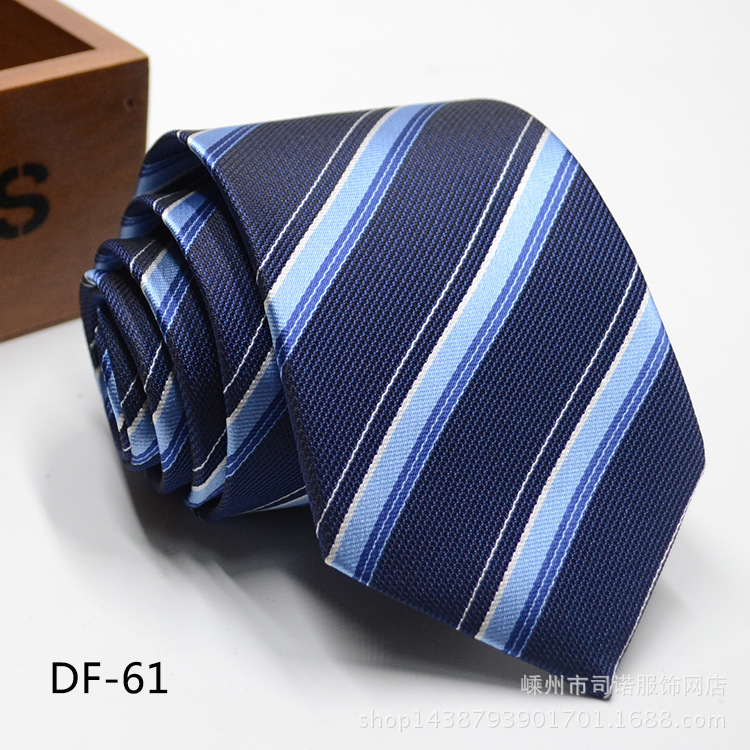 Picture of Tie business formal men's tie polyester yarn Arrow 8cm business tie