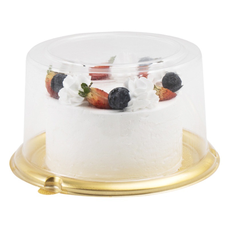 Six Inch Transparent Cheese Cake Box Round Lasagna Mousse Cake Packaging Box Baking Disposable West Point Dessert Box