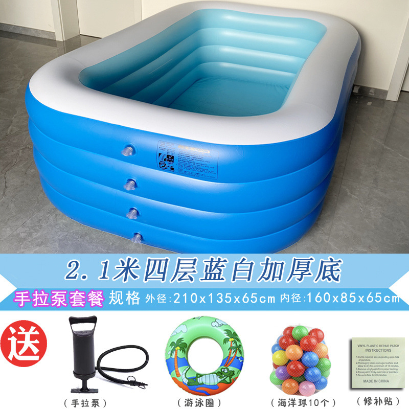 Picture of Inflatable Swimming Pool for Children Thickened Household Extra Large Baby Baby Adult Bath Pool Foldable