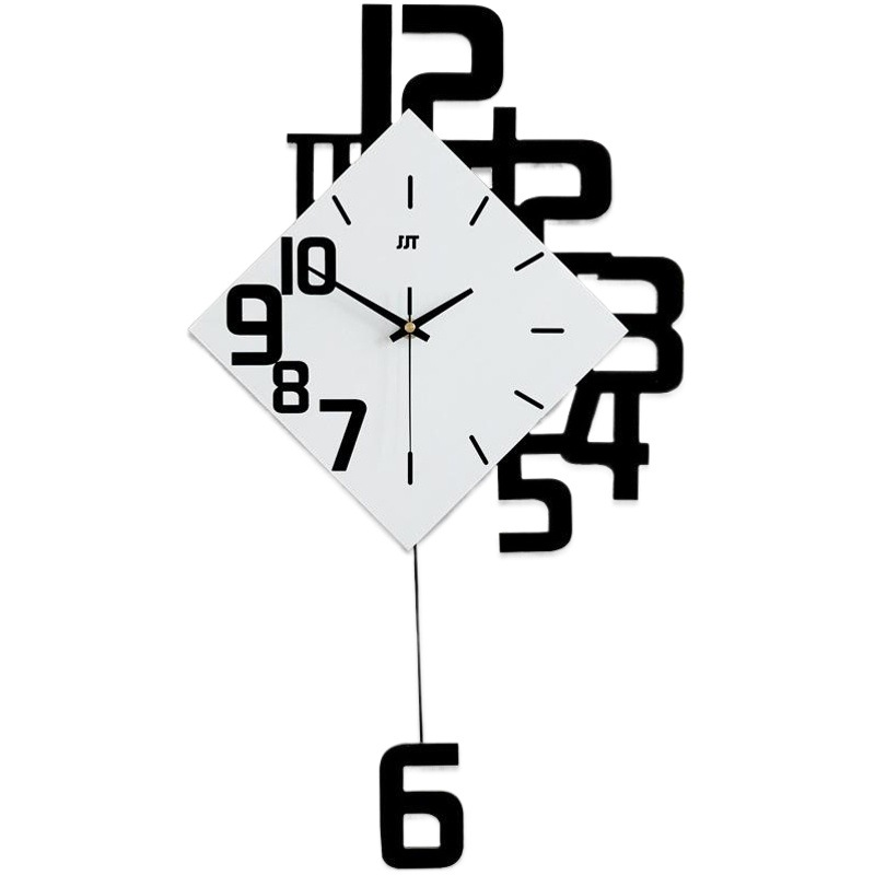 Living Room Wall Clock, Modern Minimalist High-End Wooden Silent Clock for Home, Dining Room, Entrance Decoration