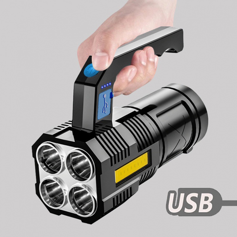 Cross-border emergency flashlight patrol Searchlight outdoor long-range led rechargeable light long-range camping portable light
