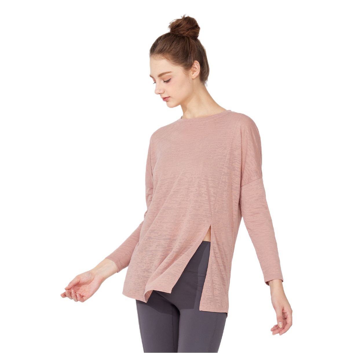 plus size Yoga Blouse Women's Long Sleeve Loose chubby girl Fitness Clothes Quick-drying Running Sports Top 2025 Autumn and Winter New