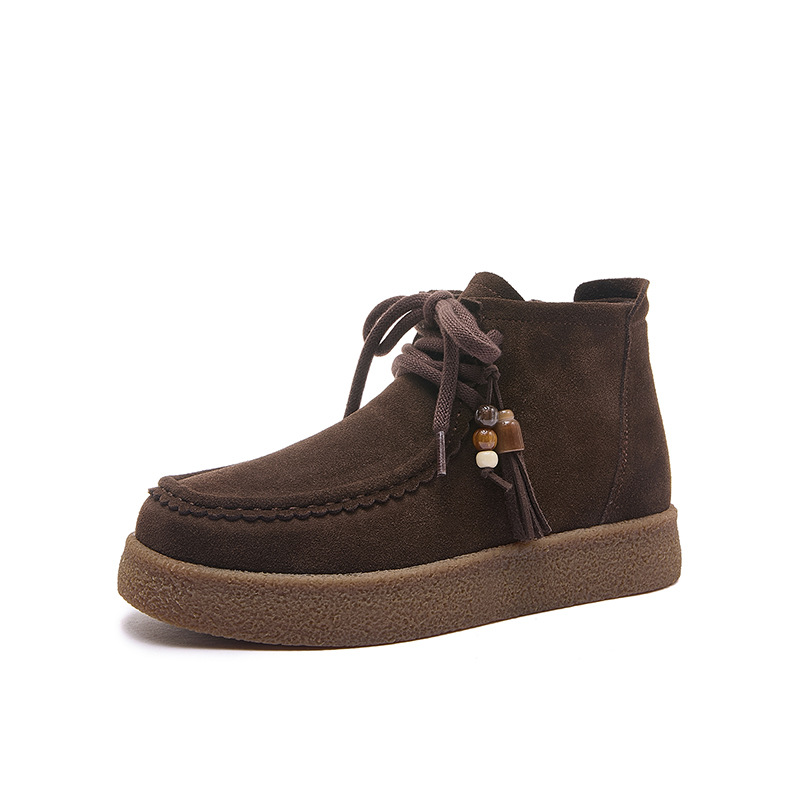Picture of Dongguan outer single women's boots 2025 autumn and winter new retro platform high-top kangaroo shoes fleece warm women's cotton shoes boots